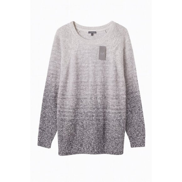 Pure Jill Crew Neck Sweater Women's Size Large Purple Ombre Cotton Blend - Picture 1 of 6